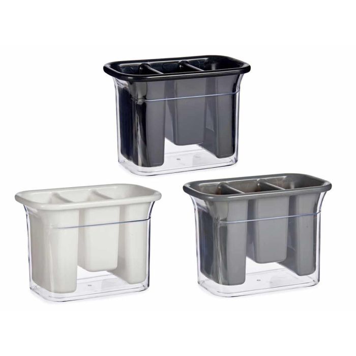 Kinvara Escurrecubiertos Plástico Rectangular 2 Compartimentos Oscuro Blanco/Negro 20.5x11x14 cm (Set de 12) 1 Kinvara Escurrecubiertos Plástico Rectangular 2 Compartimentos Oscuro Blanco/Negro 20.5x11x14 cm (Set de 12) 1