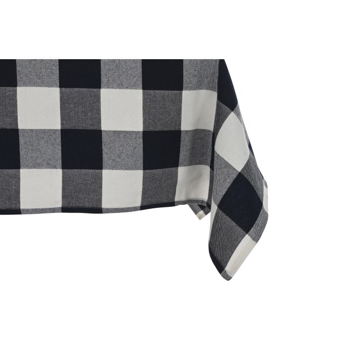 DKD Home Decor Mantel Azul Blanco 150x150 cm Set 5 Algodón Poliéster Hecho a Mano Cuadros 2