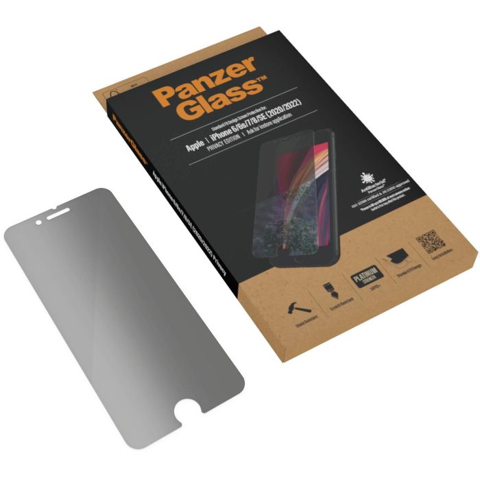 PanzerGlass Protector de Pantalla Privacidad para iPhone 6/7/8/SE 2020/22. Antirayaduras, Antigolpes y Antibacteriano 4 PanzerGlass Protector de Pantalla Privacidad para iPhone 6/7/8/SE 2020/22. Antirayaduras, Antigolpes y Antibacteriano 4