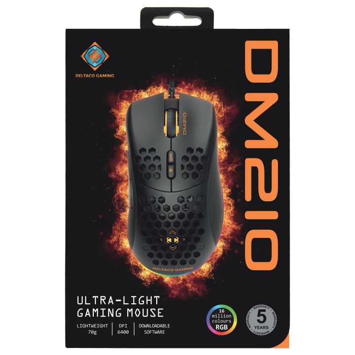 Deltaco Gaming GAM-108 Ratón Gaming RGB, Óptico, 6400 DPI, 7 Botones, Cable USB 1.8m, Negro 9