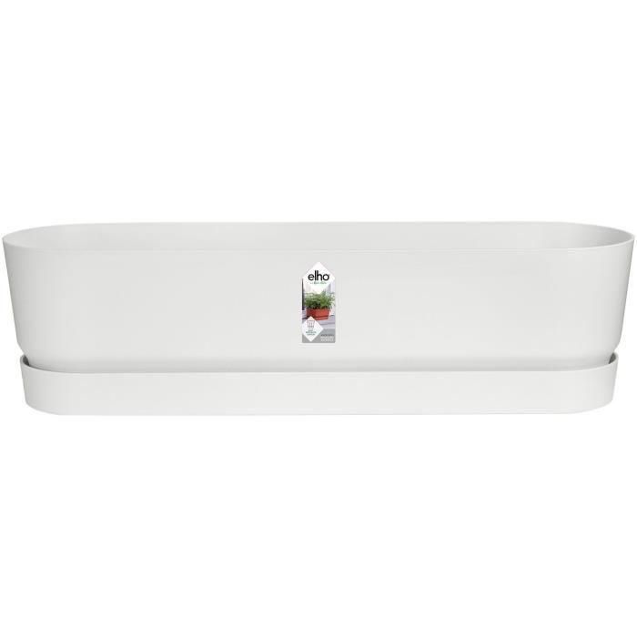 Elho ELH8711904357672 Plantera Ovalada Greenville de Plástico, 70 cm de Diámetro, Verde Hoja