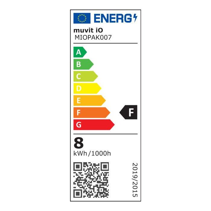 Muvit Bombilla inteligente LED multicolor y blanca A60 E27 9W, control por app muvit IO Home, compatible con asistentes de voz 5