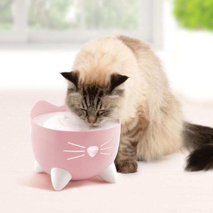CAT IT Fuente de agua automática para gatos - 2,5 L - Rosa 1 CAT IT Fuente de agua automática para gatos - 2,5 L - Rosa 1
