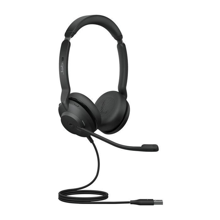 Jabra Evolve2 30 USB-A MS Stereo Auriculares Diadema Profesional Certificado UC & Teams Cancelación Ruido Busylight Cómodos para Oficina Flexible