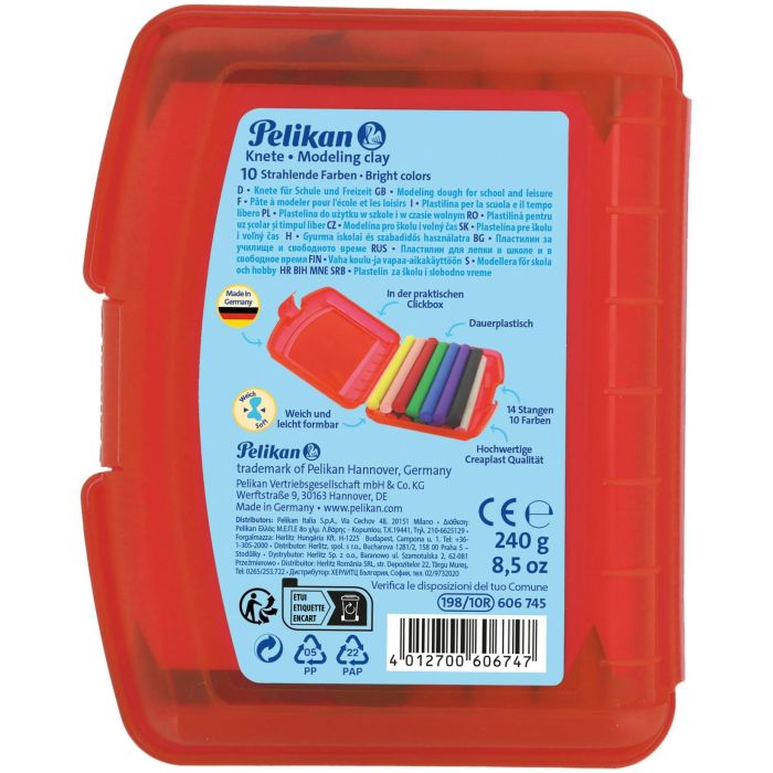 Pelikan Kinderknete Creaplast 10 Farben im roten Etui. 240g 1 Pelikan Kinderknete Creaplast 10 Farben im roten Etui. 240g 1
