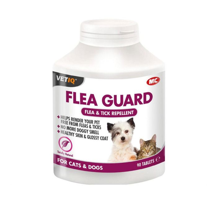 Vetiq Flea Guard Repelente Pulgas Garrapatas Comprimidos Natural para Perros y Gatos