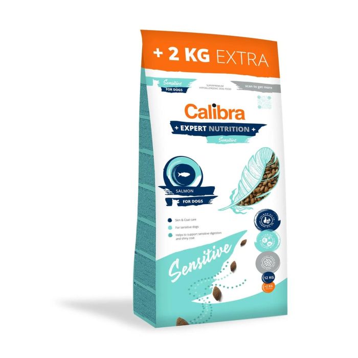 Calibra Dog Expert Nutrition Sensitive Salmon 12 kg+2 kg