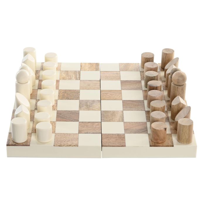 Juego Scandi DKD Home Decor Natural Blanco 30 x 3 x 30 cm Set de 2 1 Juego Scandi DKD Home Decor Natural Blanco 30 x 3 x 30 cm Set de 2 1