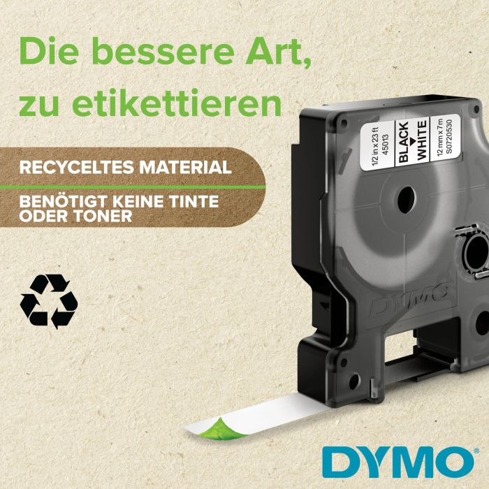 DYMO Cinta LM D1 12mmx7m Negro/verde 2 DYMO Cinta LM D1 12mmx7m Negro/verde 2