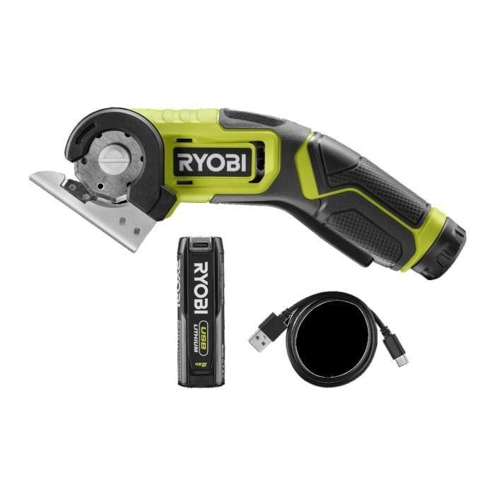 Ryobi RYO4892210206763 Mini -sccie 4V con Batería de 2.0 Ah, Carga USB C y Hoja de Corte de 38 mm Ryobi RYO4892210206763 Mini -sccie 4V con Batería de 2.0 Ah, Carga USB C y Hoja de Corte de 38 mm