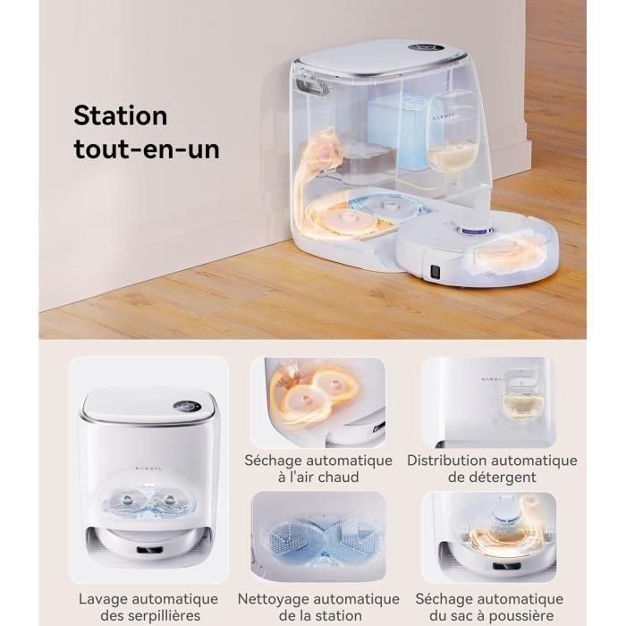 Narwal NAR6972075732565 Aspiradora robot Freo X Ultra, Estación Acoplamiento Todo en Uno, 8200 PA, Limpieza Inteligente 1