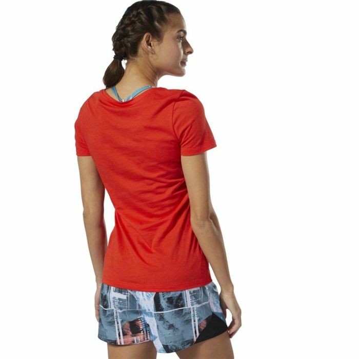 Camiseta de Manga Corta Mujer Reebok Scoop Neck Rojo XS 4