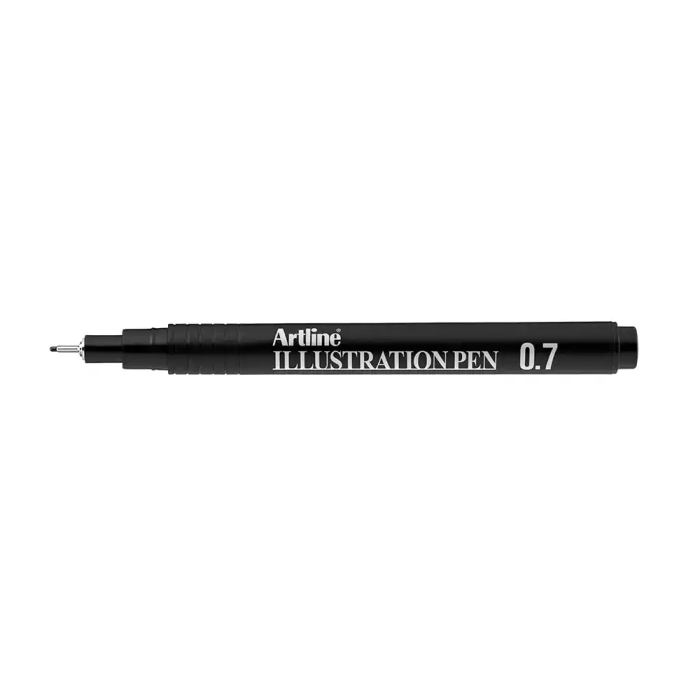 Artline Rotulador EK-287ILN Calibrado Micrométrico Negro Illustration Pen, Punta Poliacetal 0,7mm, Base Agua para Diseño Gráfico e Ilustración 1