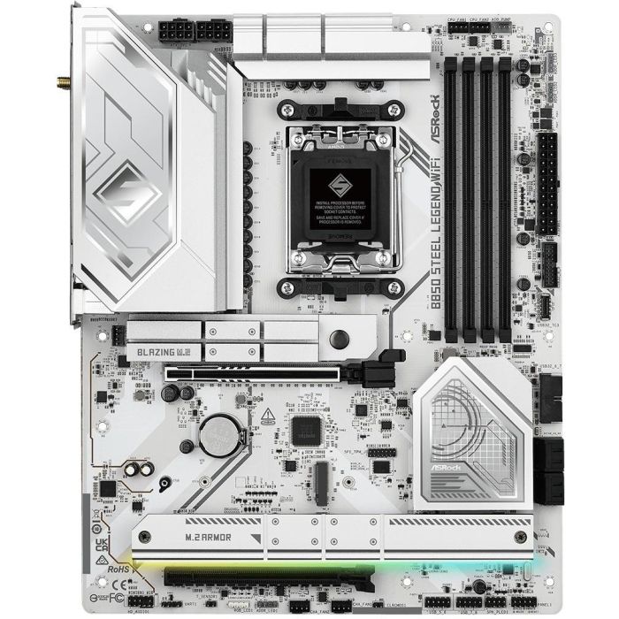 ASRock B850 Steel Legend WiFi Placa Base ATX, Socket AM5, AMD Ryzen 7000/8000/9000, DDR5, Wi-Fi 7, USB20G, 90-MXBQS0-A0UAYZ 1 ASRock B850 Steel Legend WiFi Placa Base ATX, Socket AM5, AMD Ryzen 7000/8000/9000, DDR5, Wi-Fi 7, USB20G, 90-MXBQS0-A0UAYZ 1