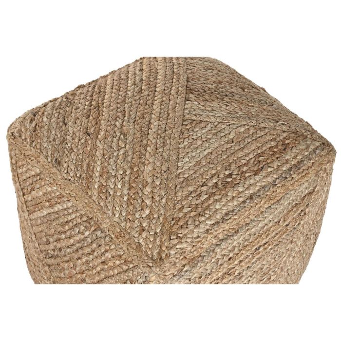 DKD Home Decor Reposapiés Boho de Yute Natural 45 x 48 x 45 cm – Hecho a Mano para un Estilo Natural y Confortable 3