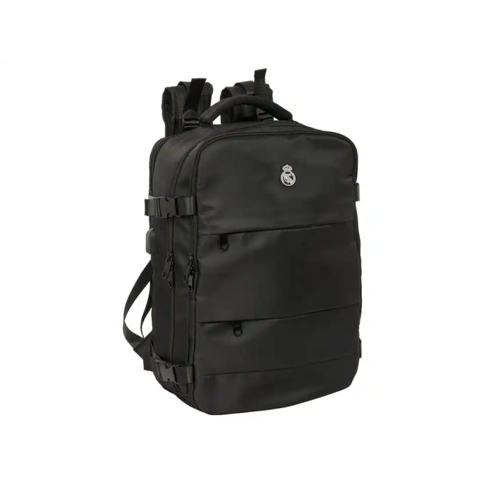 Safta Mochila de Viaje Cabina para Portátil 15,6" Real Madrid Negro con Conector USB y Zapatillero 0 Safta Mochila de Viaje Cabina para Portátil 15,6" Real Madrid Negro con Conector USB y Zapatillero 0