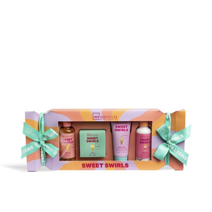 Idc Institute Sweet Swirls Tropical Delight Set Cuidado Personal 4 Piezas: Gel, Loción Corporal, Crema de Manos y Jabón