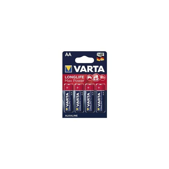 Varta 4706101404 Pilas Alcalinas LR06 AA Longlife Max Power 4uds - Energía precisa, conservación 10 años