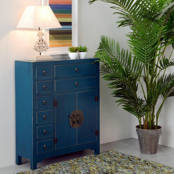 Aparador ORIENTE 73 x 26 x 90 cm Azul DMF 4 Aparador ORIENTE 73 x 26 x 90 cm Azul DMF 4