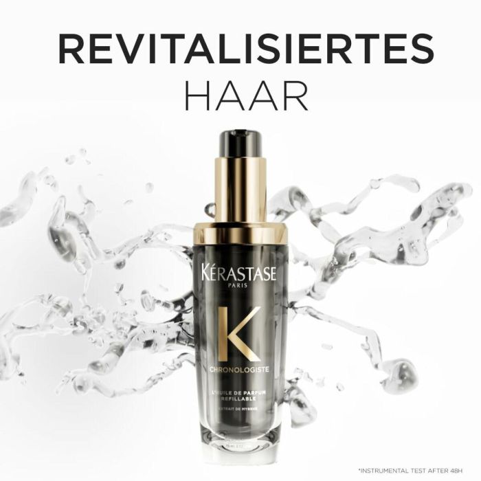 Kerastase Chronologiste L'Huile de Parfum Recargable 75 ml - Aceite Perfumado para Cabello con Extracto de Mirra, Rosa de Té y Maderas Ligeras 2