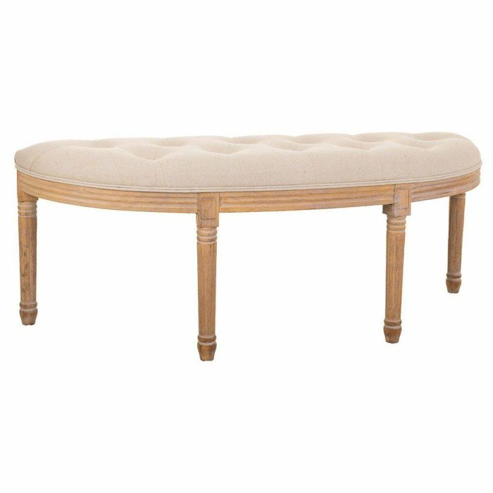 Banqueta Alexandra House Living Crema Madera de caucho 45 x 48 x 125 cm