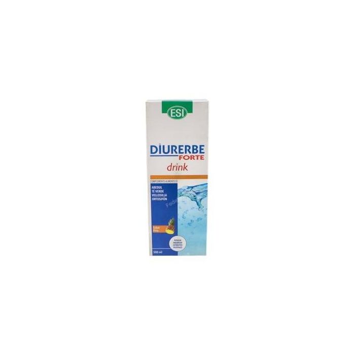 TREPATDIET-ESI Diurerbe Forte Fluido Piña 500ml - Complemento Bebible Diurético y Drenante con Té Verde