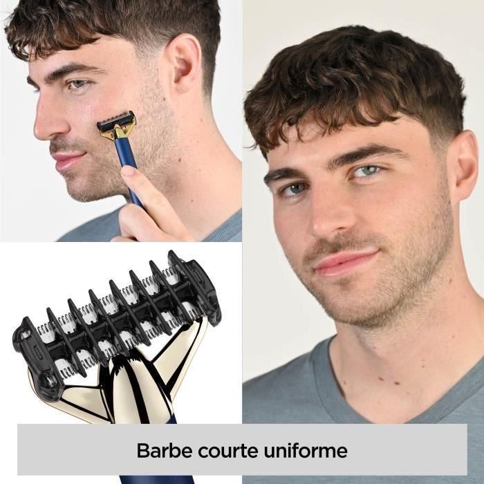 Recortadora y afeitadora de barba - BABYLISS - X-Blade Super-X Metal - Sin cable - 45 min de duración de la batería - 4 peines - Edición dorada y azul marino 3 Recortadora y afeitadora de barba - BABYLISS - X-Blade Super-X Metal - Sin cable - 45 min de duración de la batería - 4 peines - Edición dorada y azul marino 3