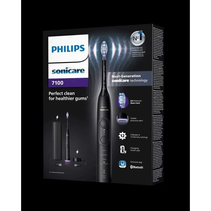 Philips HX7421/01 Cepillo de Dientes Eléctrico Sonicare Serie 7100 Negro 2