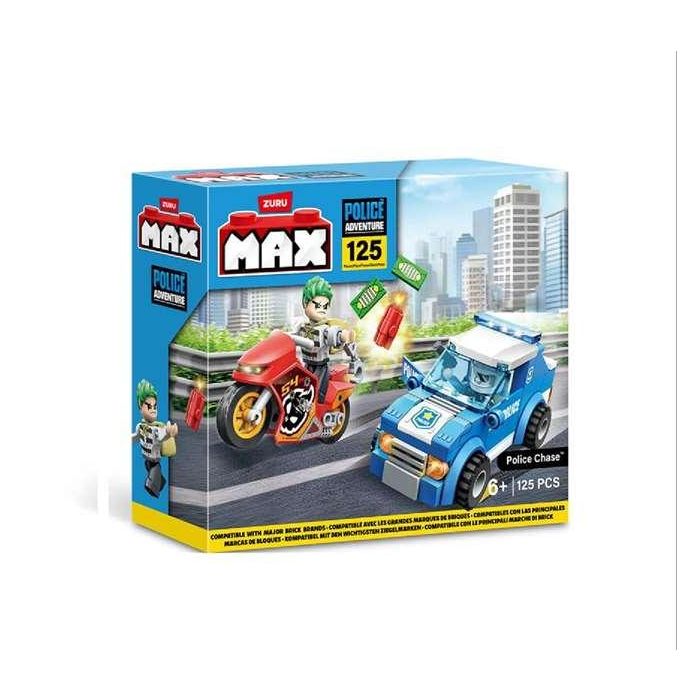 Construcción coche policía y moto 125 piezas 20 x 17 cm. Construcción coche policía y moto 125 piezas 20 x 17 cm.