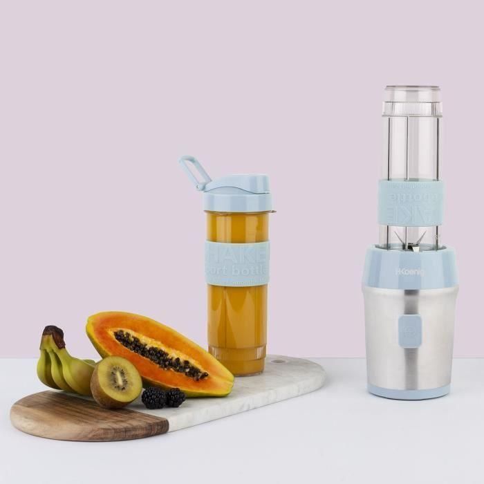 Mini batidora - SMOO16 - 300 W - 570 mL - Azul pastel - 2 botellas de agua incluidas 4 Mini batidora - SMOO16 - 300 W - 570 mL - Azul pastel - 2 botellas de agua incluidas 4