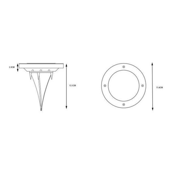 Galix Lote de 3 Focos Solares Empotrados de Acero Inoxidable 0.07W - 5 Lúmenes, 8h Autonomía, 5 LED SMD Blancos 1 Galix Lote de 3 Focos Solares Empotrados de Acero Inoxidable 0.07W - 5 Lúmenes, 8h Autonomía, 5 LED SMD Blancos 1
