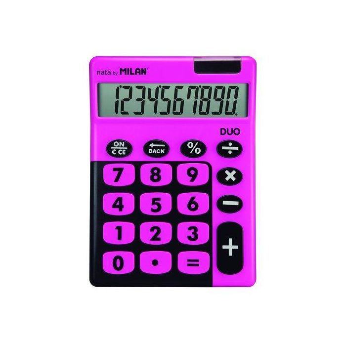 Milan Calculadora Touch Duo 10 Dígitos Dual Blister Rosa