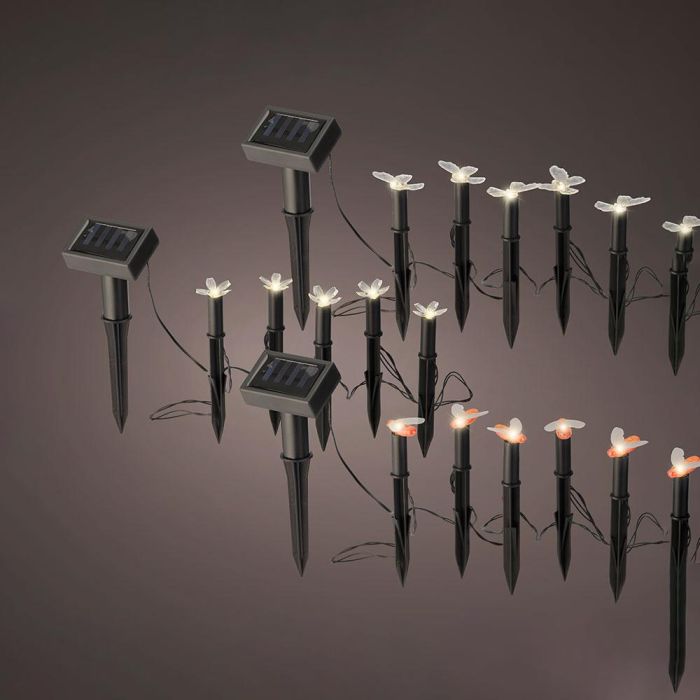 Lumineo Estaca solar con formas de flor, mariposa, abeja luz led fija 898168 Lumineo Estaca solar con formas de flor, mariposa, abeja luz led fija 898168