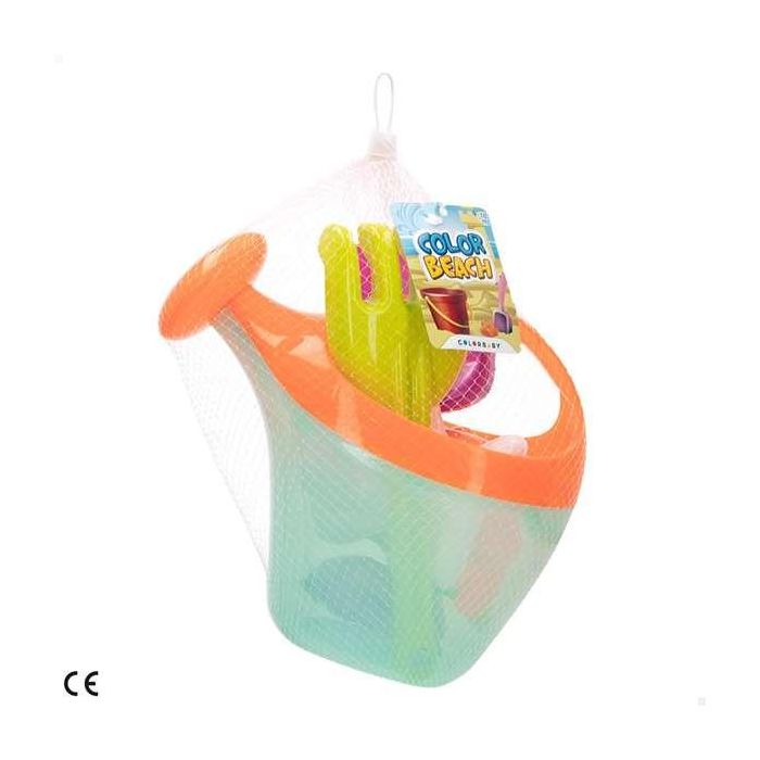 Color Baby Regadera Playa con Pala, Rastrillo y 5 Moldes 27 cm 2