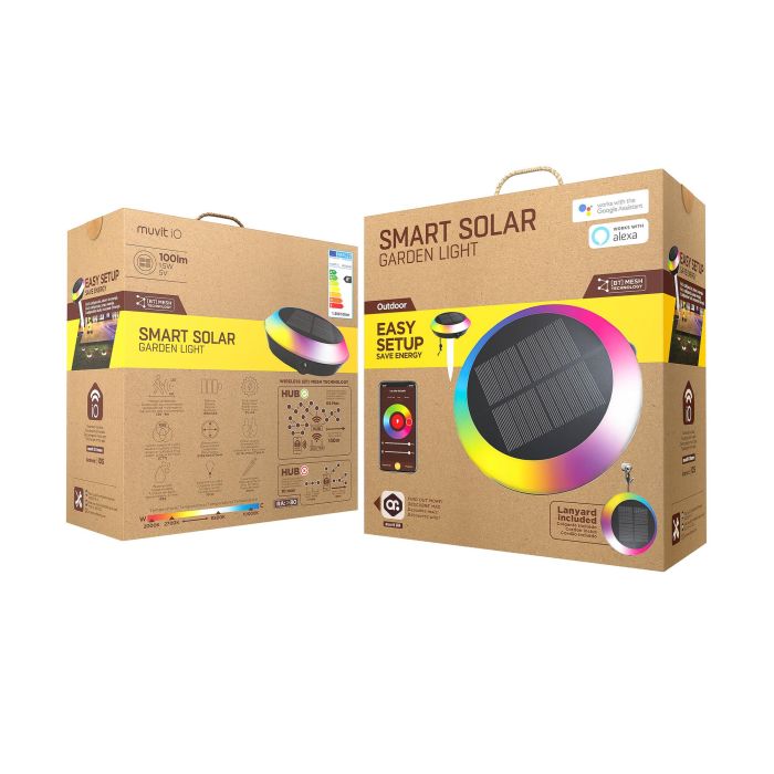 Muvit Io Wireless Lámpara Solar Inteligente Bluetooth RGB+CCT con WiFi y Alexa 8 Muvit Io Wireless Lámpara Solar Inteligente Bluetooth RGB+CCT con WiFi y Alexa 8