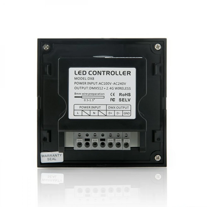 Controlador Táctil a Distancia 4 Zonas DMX512 para Tiras LED RGBW 5-24VDC