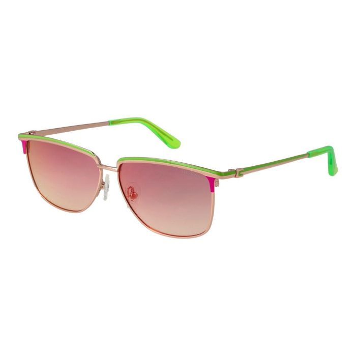 Guess GU00133 95U Gafas de Sol Mujer Adulto Rectangulares de Metal Verde 56 mm Calibre, Puente 12 mm, Patillas 140 mm 3