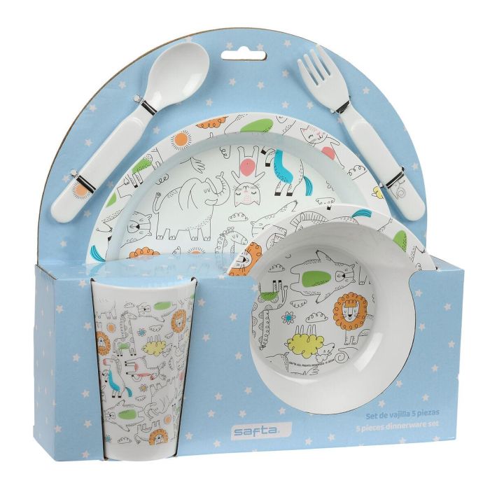 Set de vajilla infantil Safta Zoo Poliéster 26 x 26 x 9 cm 0 Set de vajilla infantil Safta Zoo Poliéster 26 x 26 x 9 cm 0