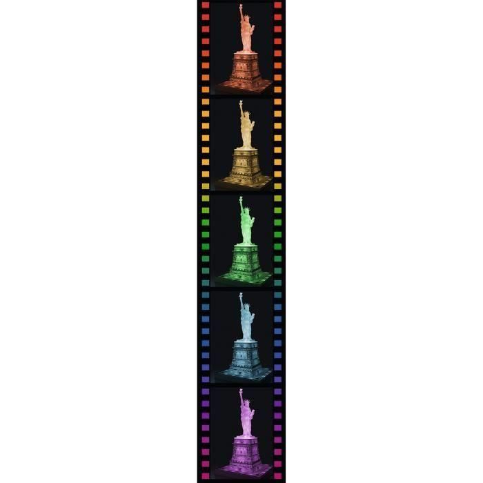 RAVENSBURGER Puzzle 3D Estatua de la Libertad Edición Nocturna 108 piezas 4 RAVENSBURGER Puzzle 3D Estatua de la Libertad Edición Nocturna 108 piezas 4