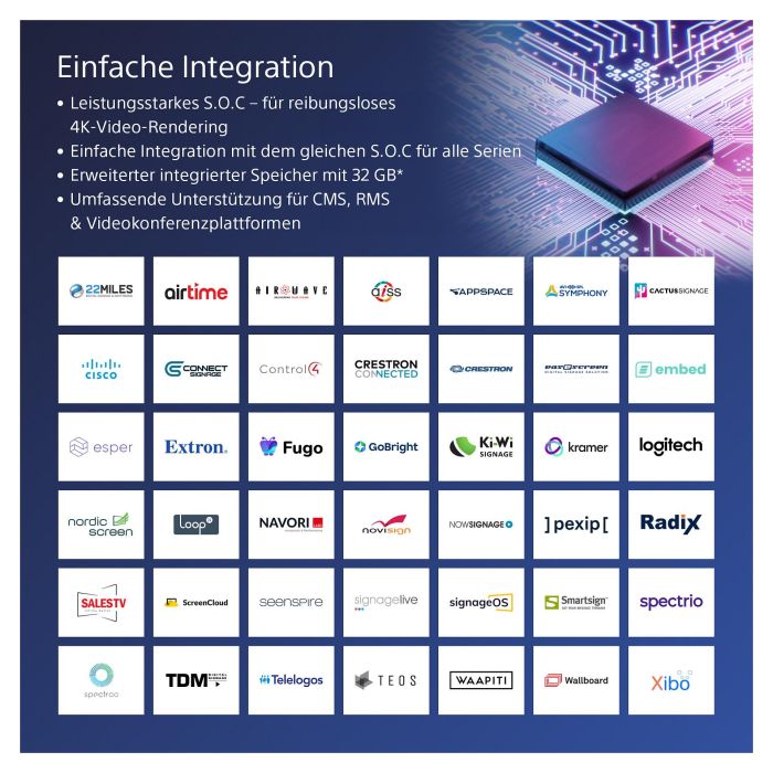 Sony Bravia FW-98BZ30L Monitor Profesional 98" 4K HDR Signage, Full Array LED, 440 Nits, Control IP/RS232, Operación 24/7, 3 Años Garantía