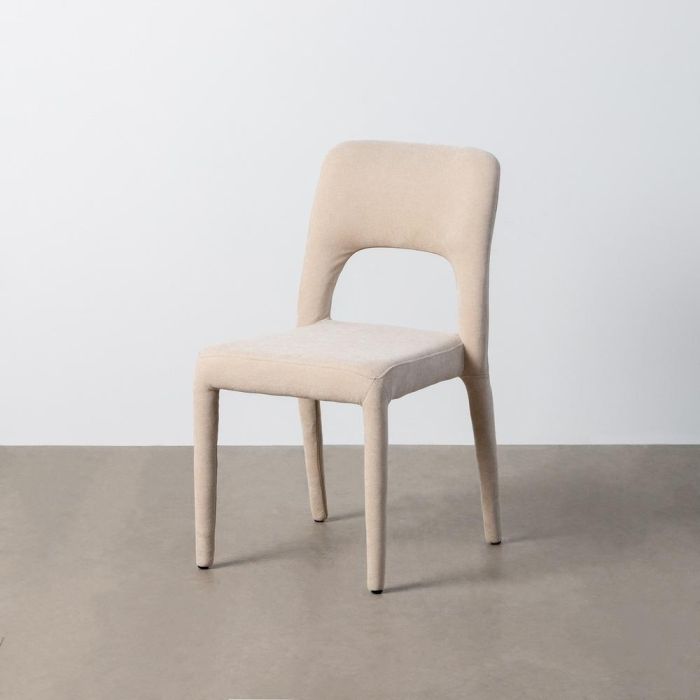 Silla Apilable Crema Tejido Salón 47 X 61 X 84 cm
