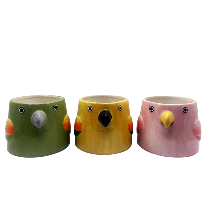 Macetero Tropical DKD Home Decor Multicolor 16 x 12 x 19 cm (12 Unidades) 2 Macetero Tropical DKD Home Decor Multicolor 16 x 12 x 19 cm (12 Unidades) 2