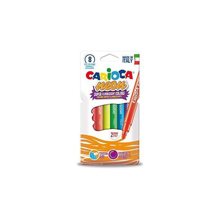 Carioca Rotuladores Neón Colores Surtidos Estuche 8 Unidades