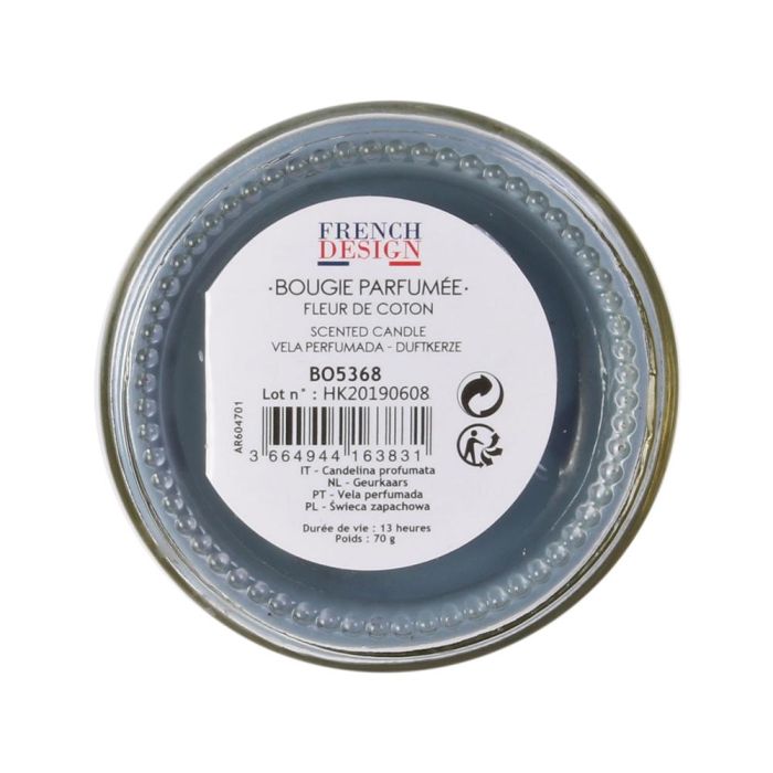 The Candle Factory Mini Tarro Con Vela Aroma Flor Algodón Tarro Cristal Con Tapa Negro Blanco Rojo Azul 13h 70g 1