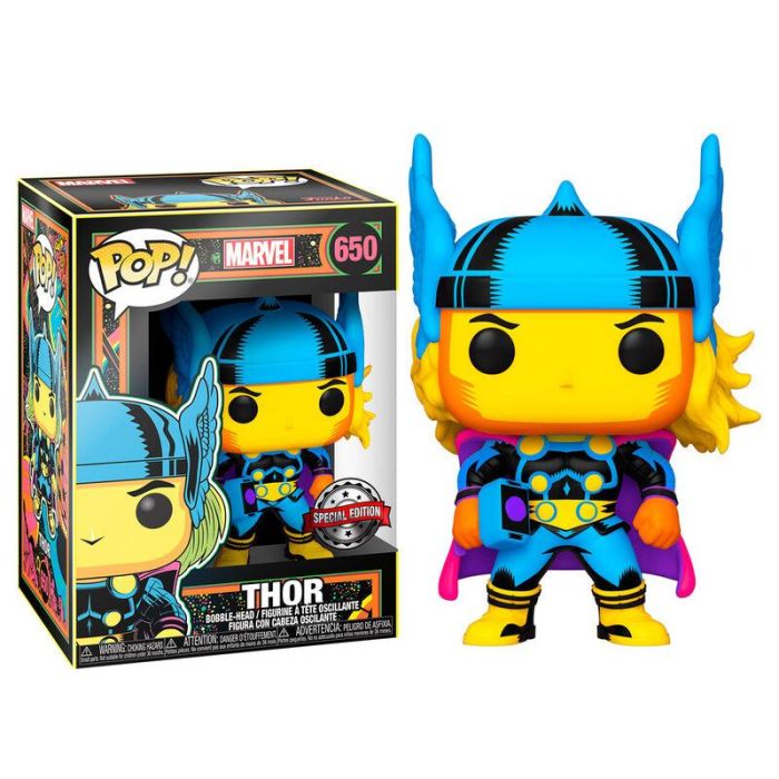 Funko Pop Marvel Black Light Thor - Figura de Vinilo con Brillo en la Oscuridad, 9 cm 2 Funko Pop Marvel Black Light Thor - Figura de Vinilo con Brillo en la Oscuridad, 9 cm 2