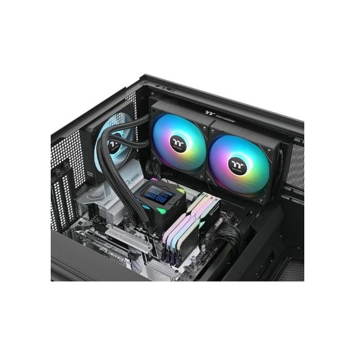 Thermaltake LA240-S ARGB Kit de refrigeración líquida para placa base, ventilador 12 cm, negro 2 Thermaltake LA240-S ARGB Kit de refrigeración líquida para placa base, ventilador 12 cm, negro 2
