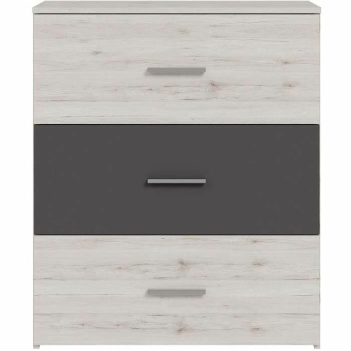 ADRIA ADRIAIRDK211J51 Cómoda 3 cajones Roble fresno Gris liso 75,2x41,3x89,7 cm 4 ADRIA ADRIAIRDK211J51 Cómoda 3 cajones Roble fresno Gris liso 75,2x41,3x89,7 cm 4