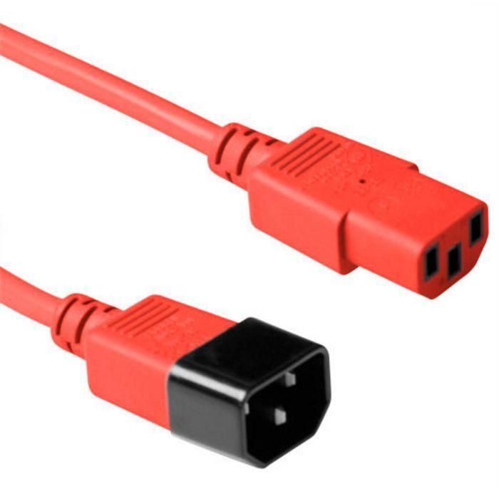 MicroConnect Red power cable C14F to C13M, 3M MicroConnect Red power cable C14F to C13M, 3M
