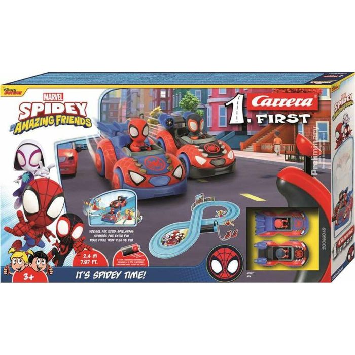 Pista carrera spidey it's spidey time! incluye 2 coches (spidey y spin) 2,4 metros Pista carrera spidey it's spidey time! incluye 2 coches (spidey y spin) 2,4 metros