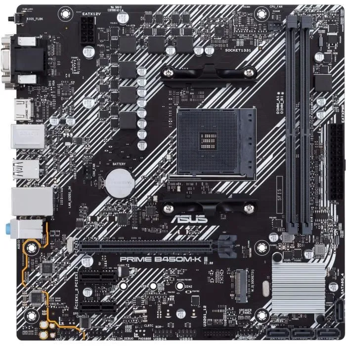 Asus Placa Base Prime B450M-K II AUC4718017932387 AMD B450 Micro ATX DDR4 hasta 64 GB 1 Asus Placa Base Prime B450M-K II AUC4718017932387 AMD B450 Micro ATX DDR4 hasta 64 GB 1